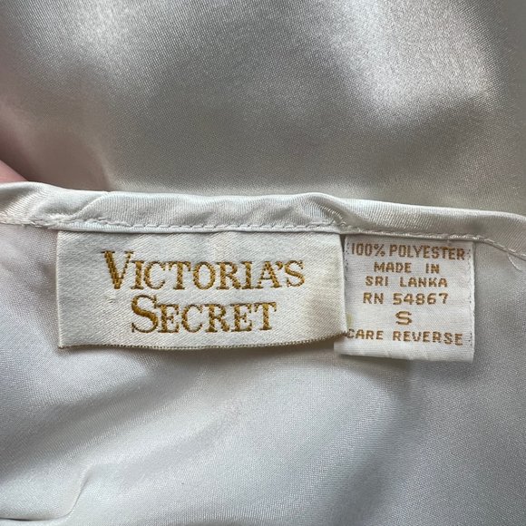 Vintage VS Gold Label Silky Lace Slip Dress Slit Sheer Bridal Wedding Midi Maxi - Picture 6 of 9